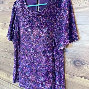 Lucky Brand Floral Velvet Top